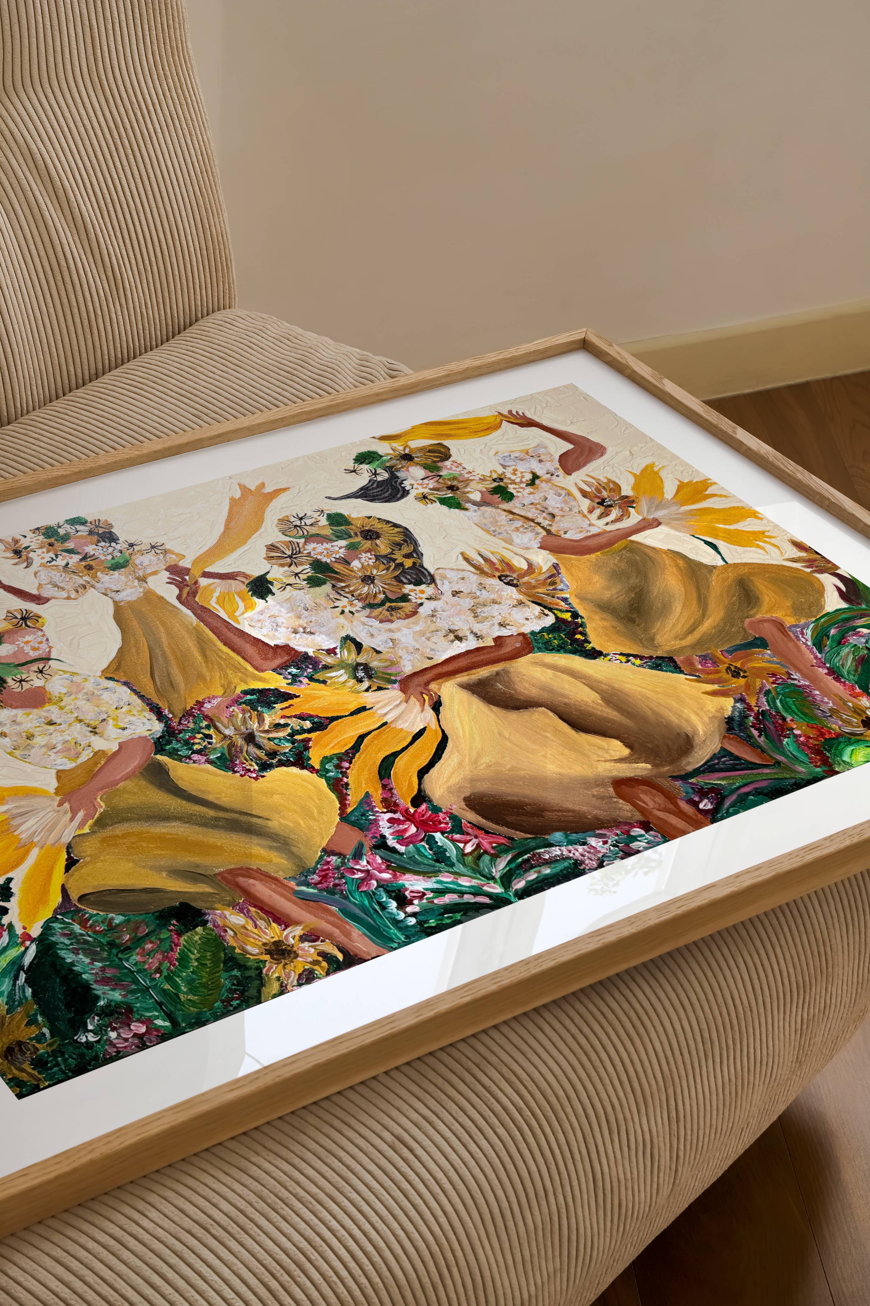 "Sunflower Dance" Framed Print