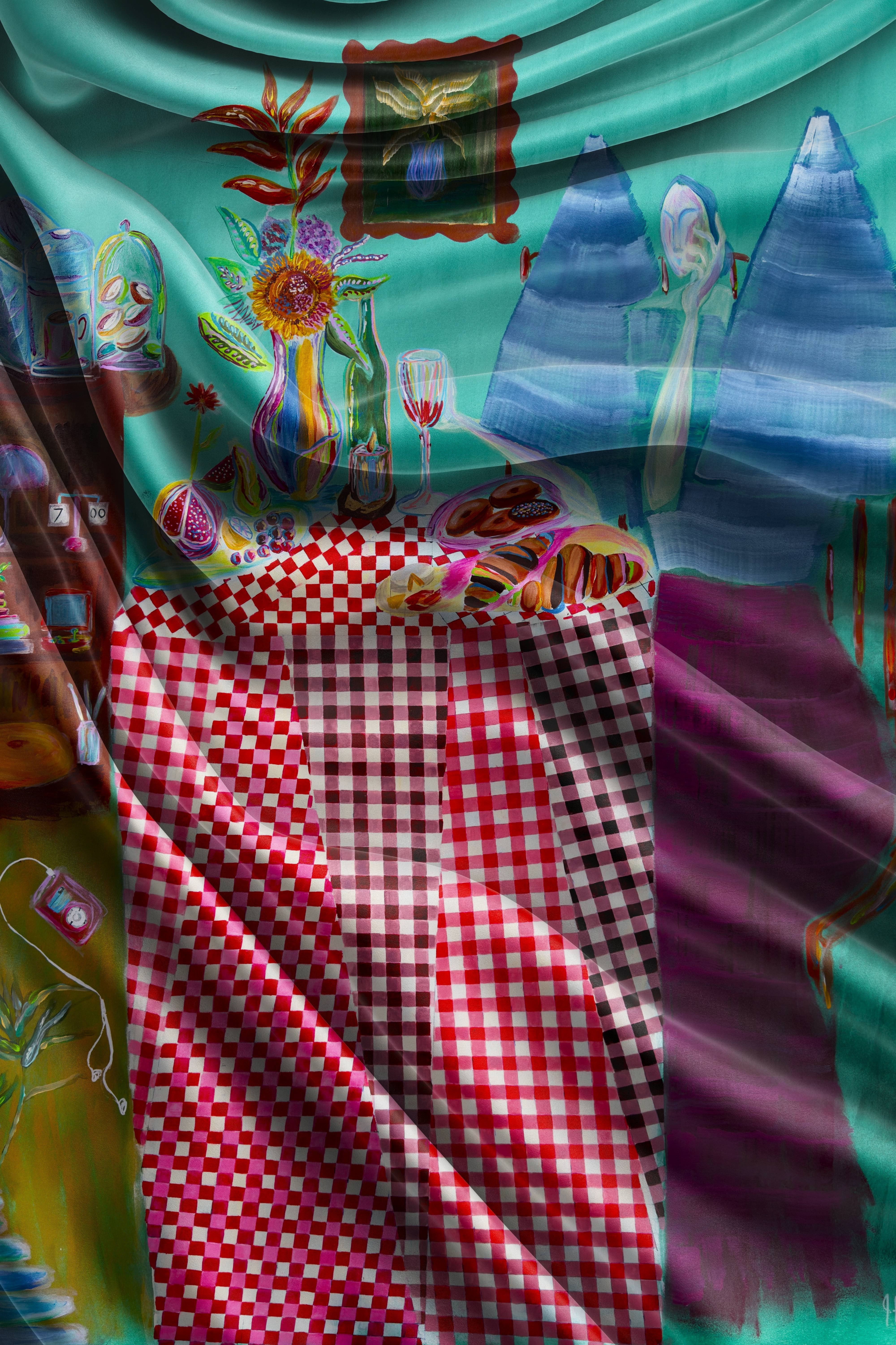 Girl Dinner Silk Scarf