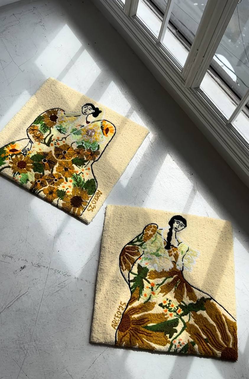Sunflower Lady Bottle: How I Feel Today Tufted Wall Art, 2025
