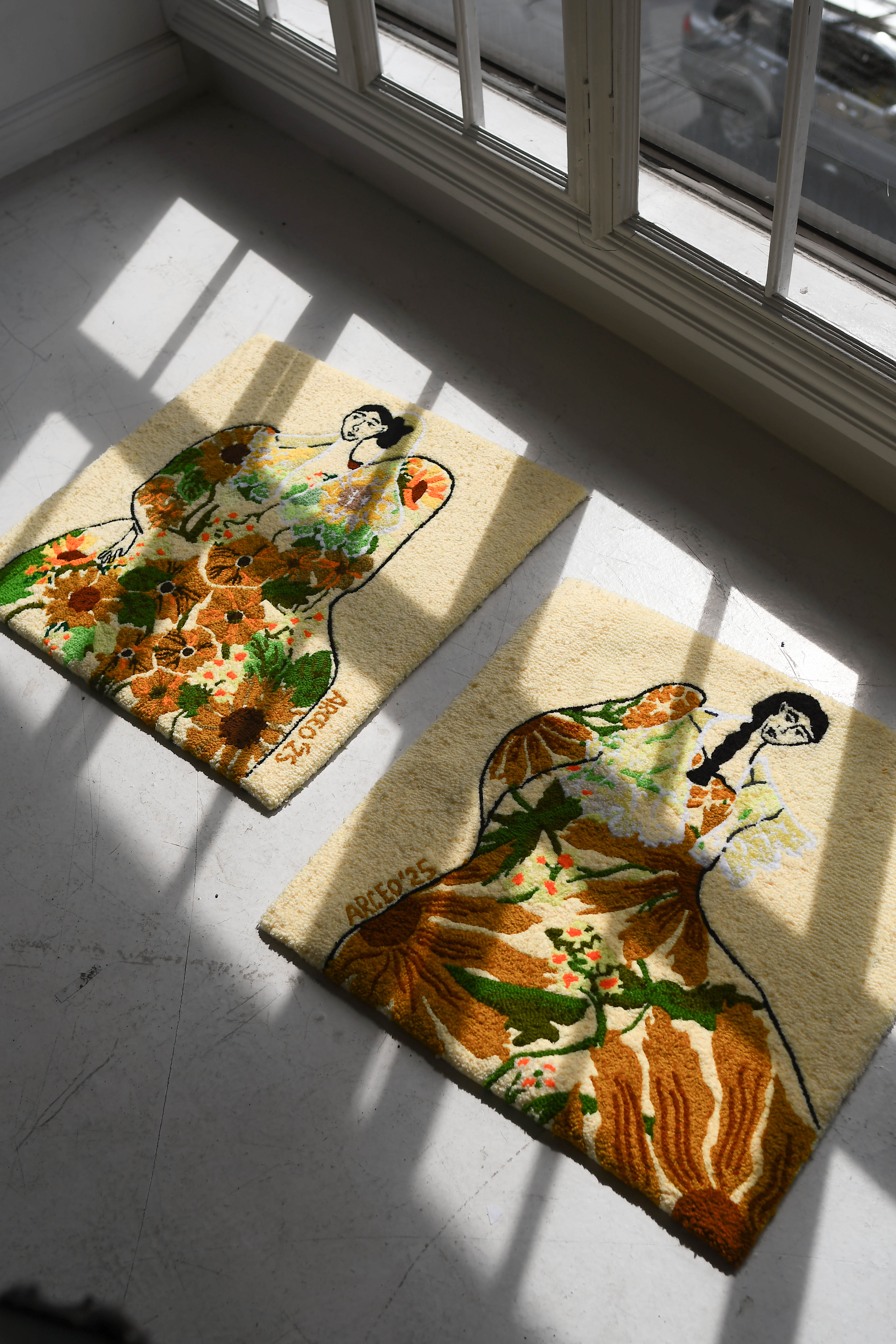 Sunflower Lady Bottle: How I Feel Today Tufted Wall Art, 2025