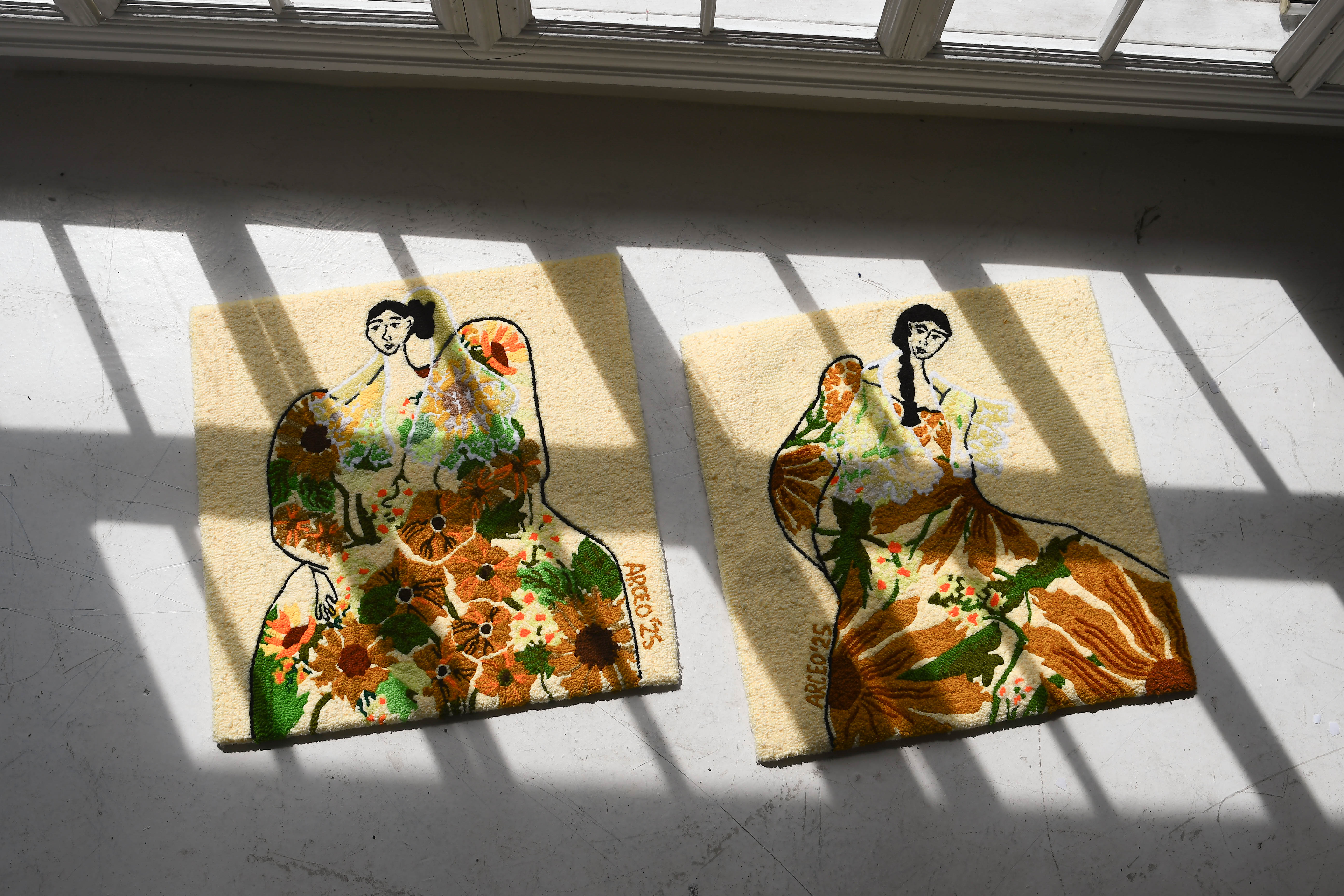 Sunflower Lady Bottle: How I Feel Today Tufted Wall Art, 2025