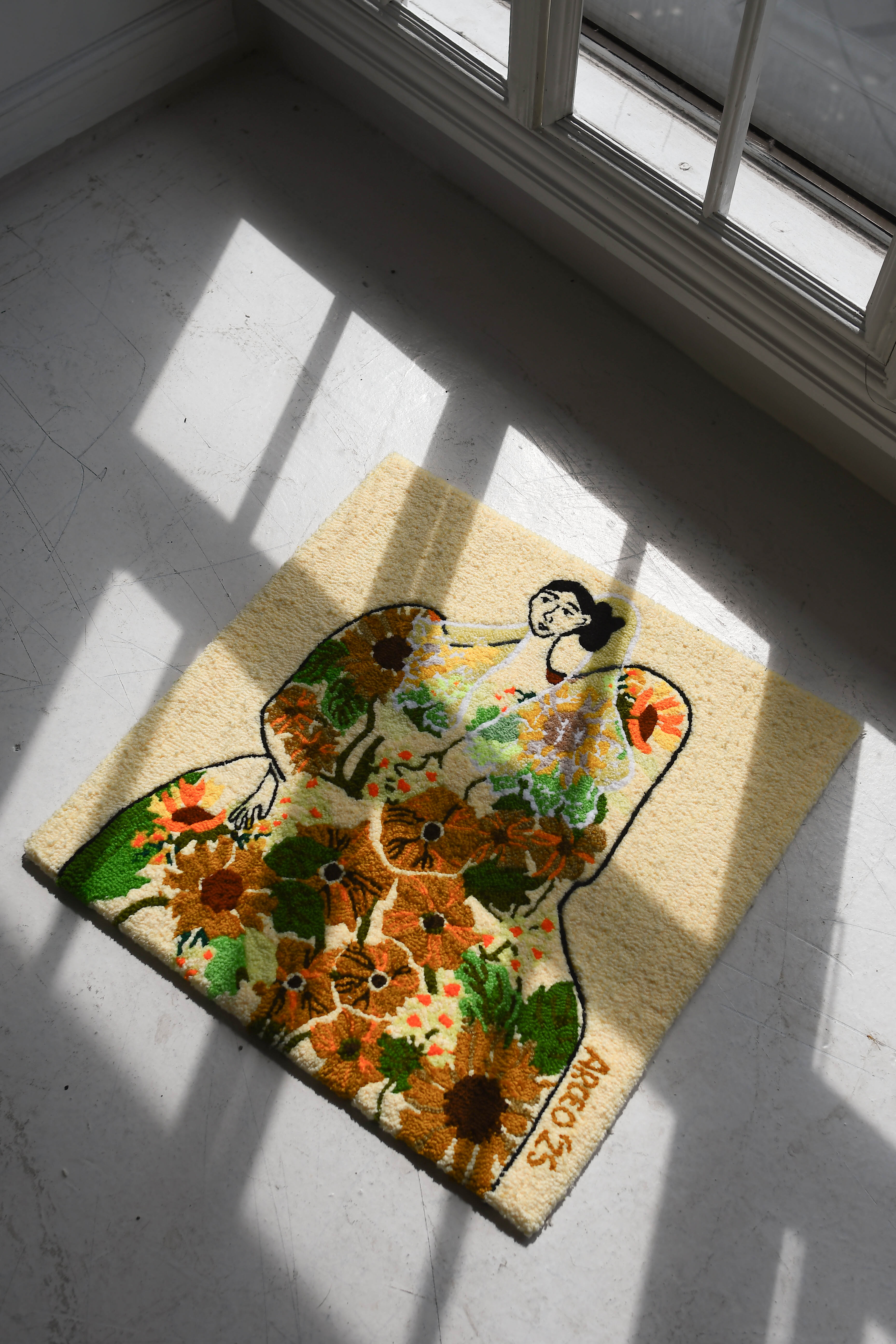 Sunflower Lady Bottle: How I Feel Today Tufted Wall Art, 2025