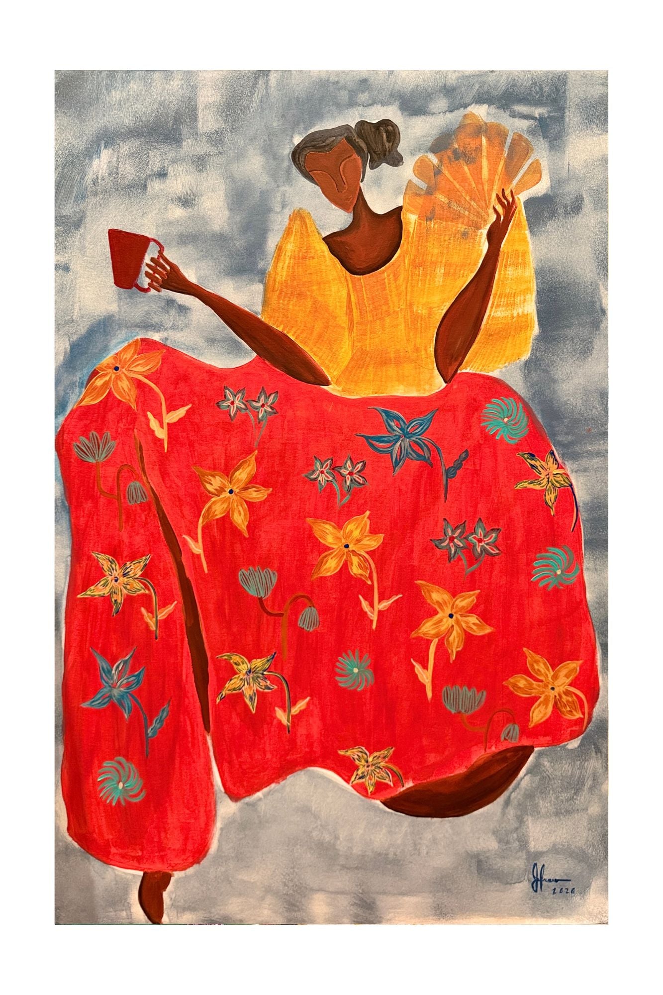 "Pamaypay at Kape (Fan and Coffee)" Framed Print