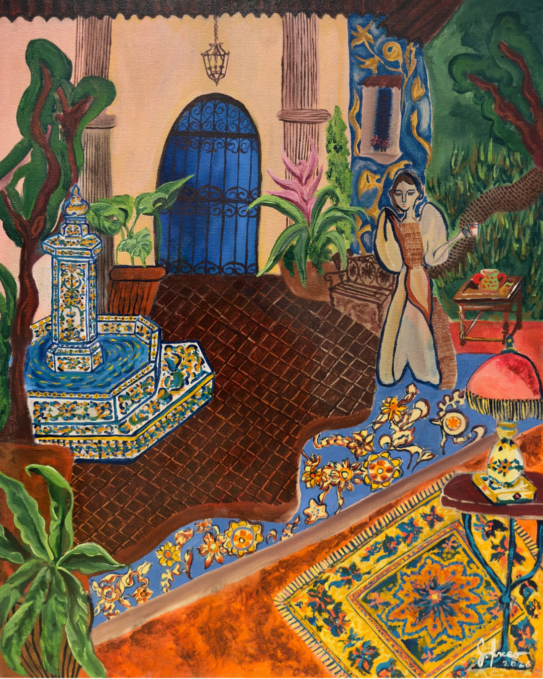 In Her Courtyard