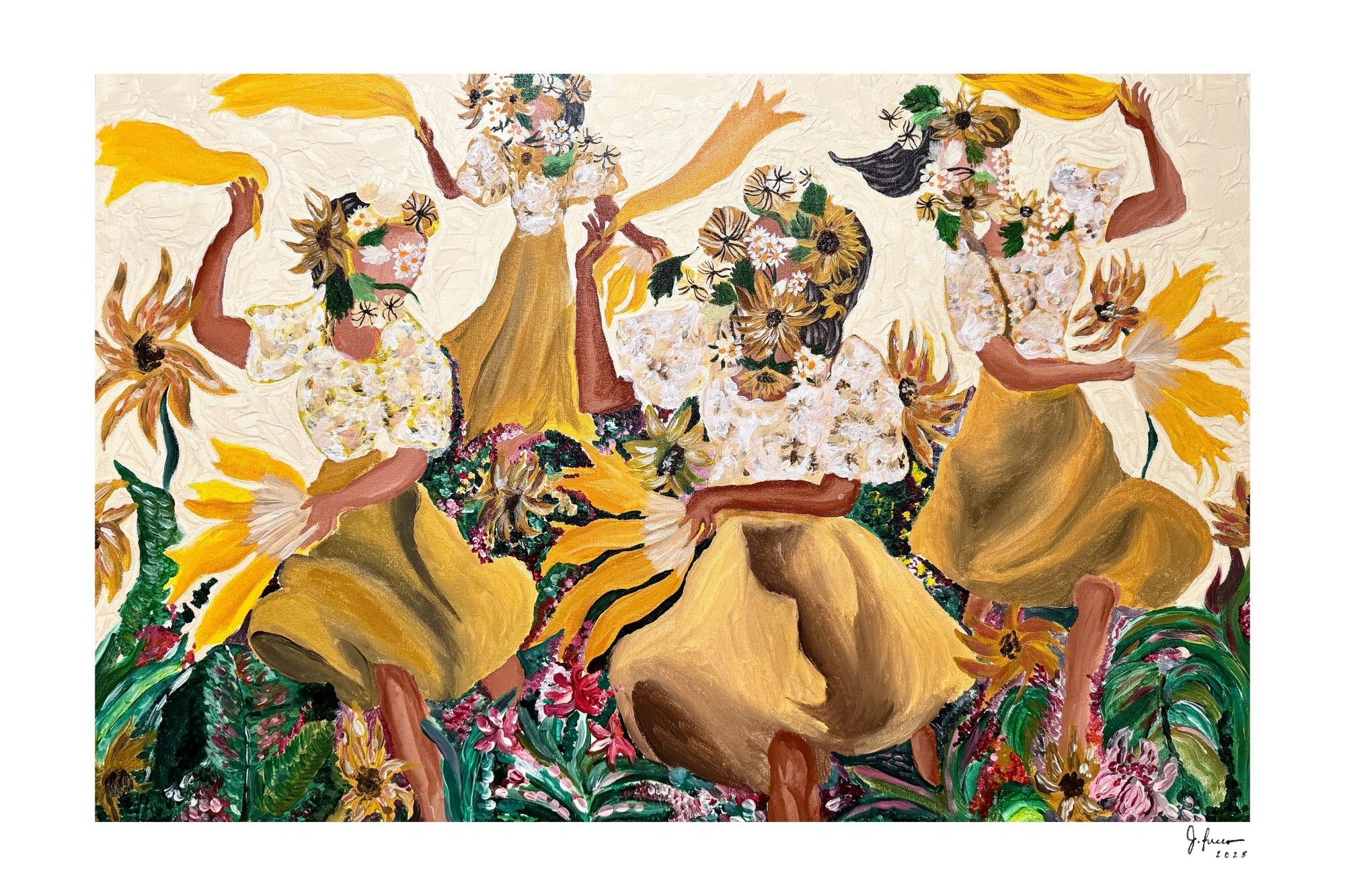 "Sunflower Dance" Framed Print