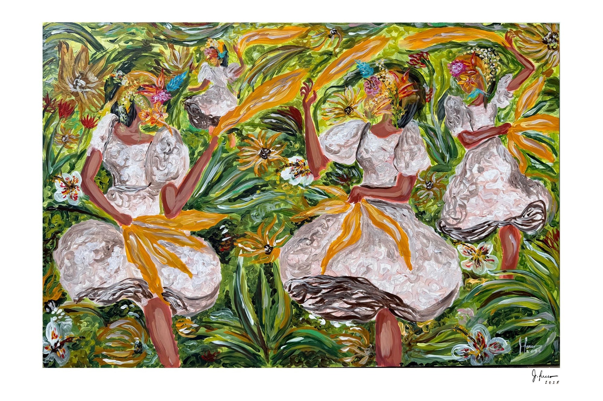 "Sunflower Dance: Harvest" Framed Print