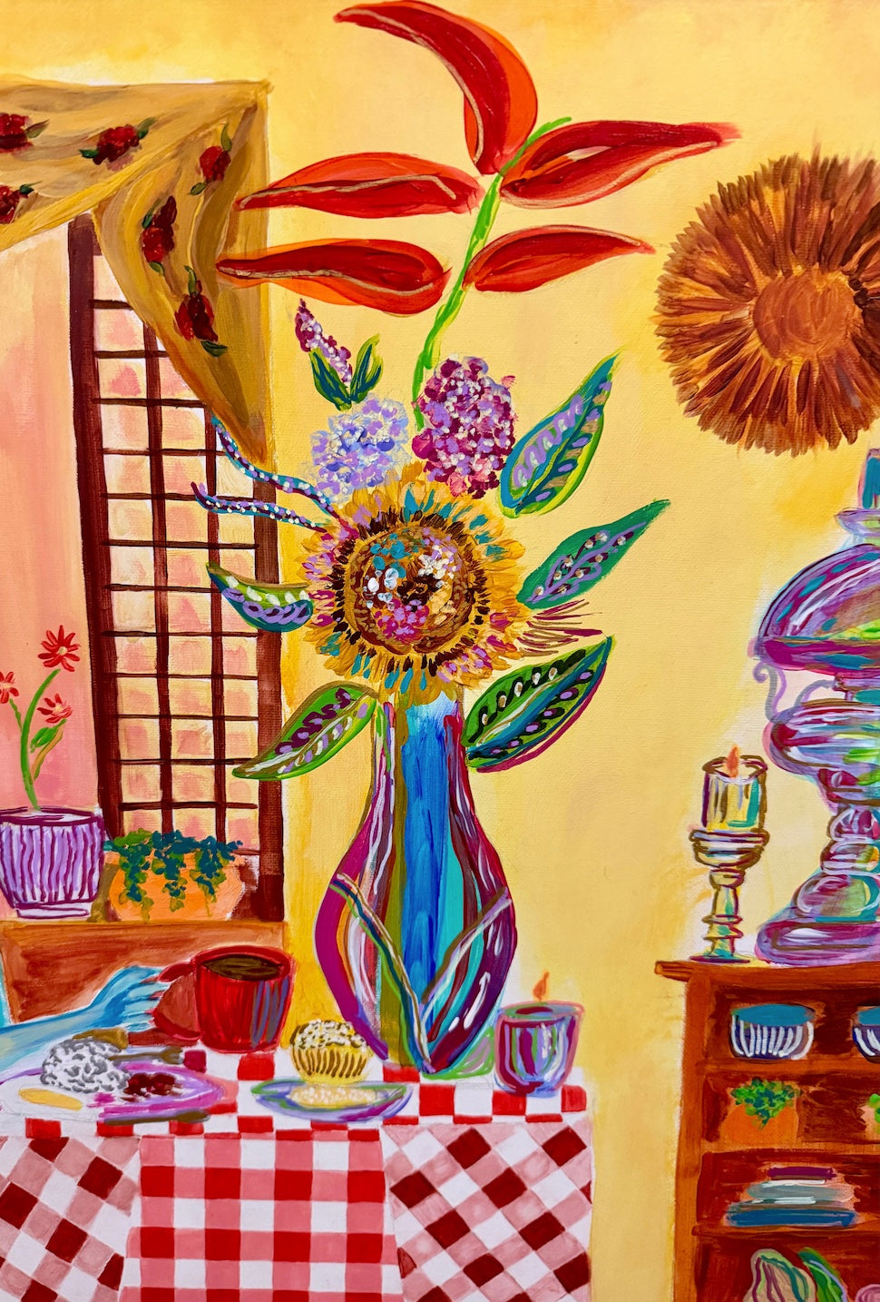 "Coffee and Flowers" Framed Print