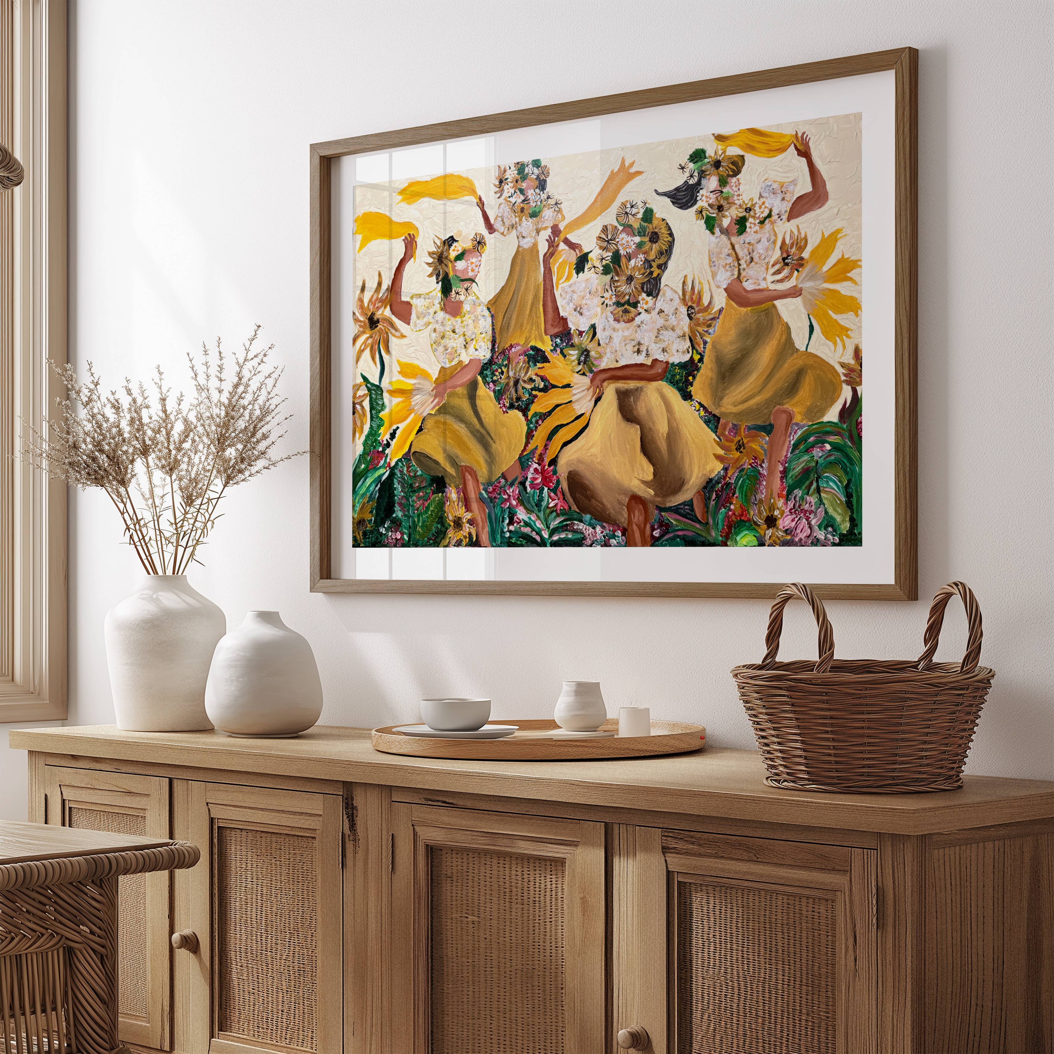 "Sunflower Dance" Framed Print