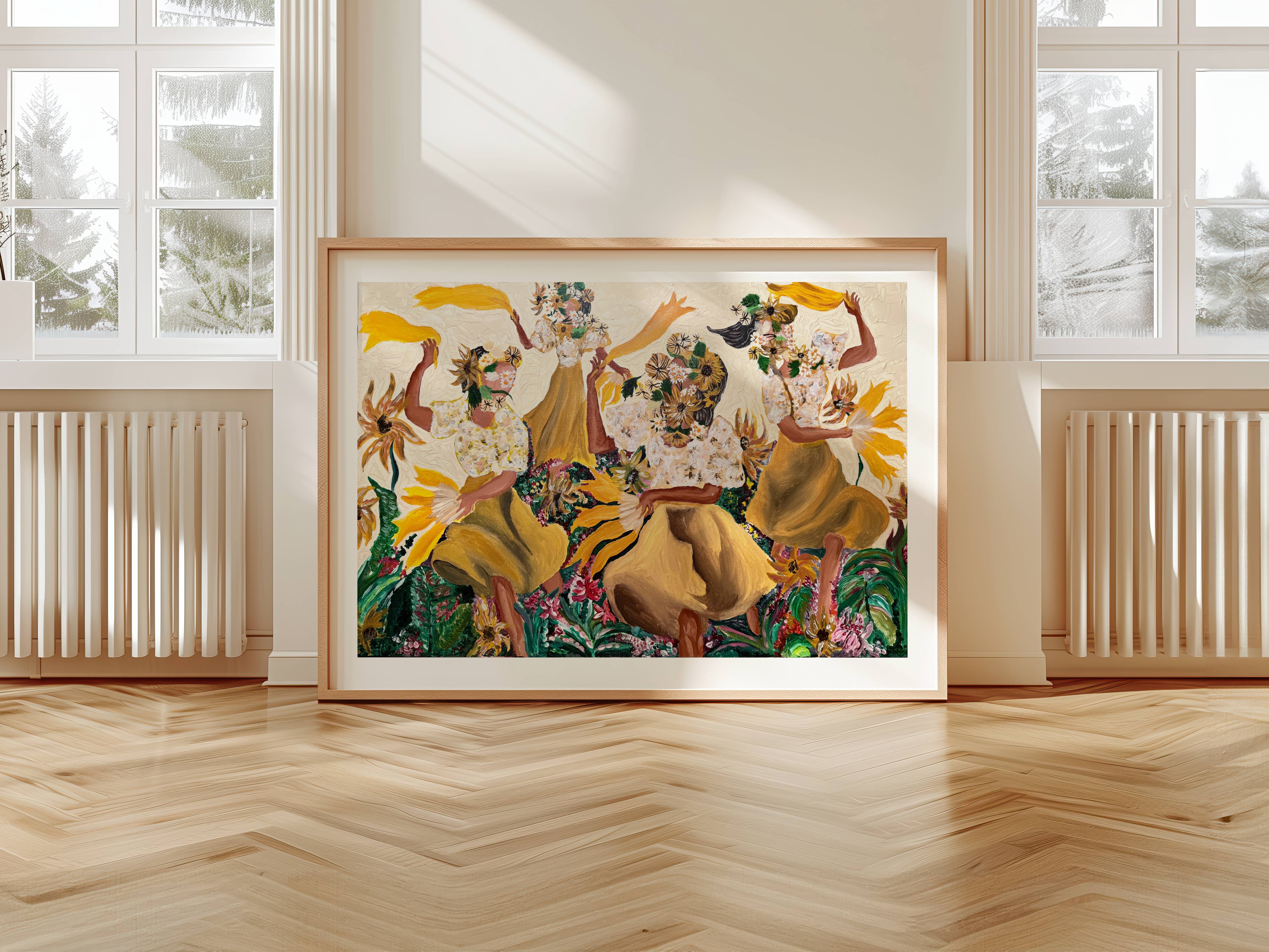 "Sunflower Dance" Framed Print