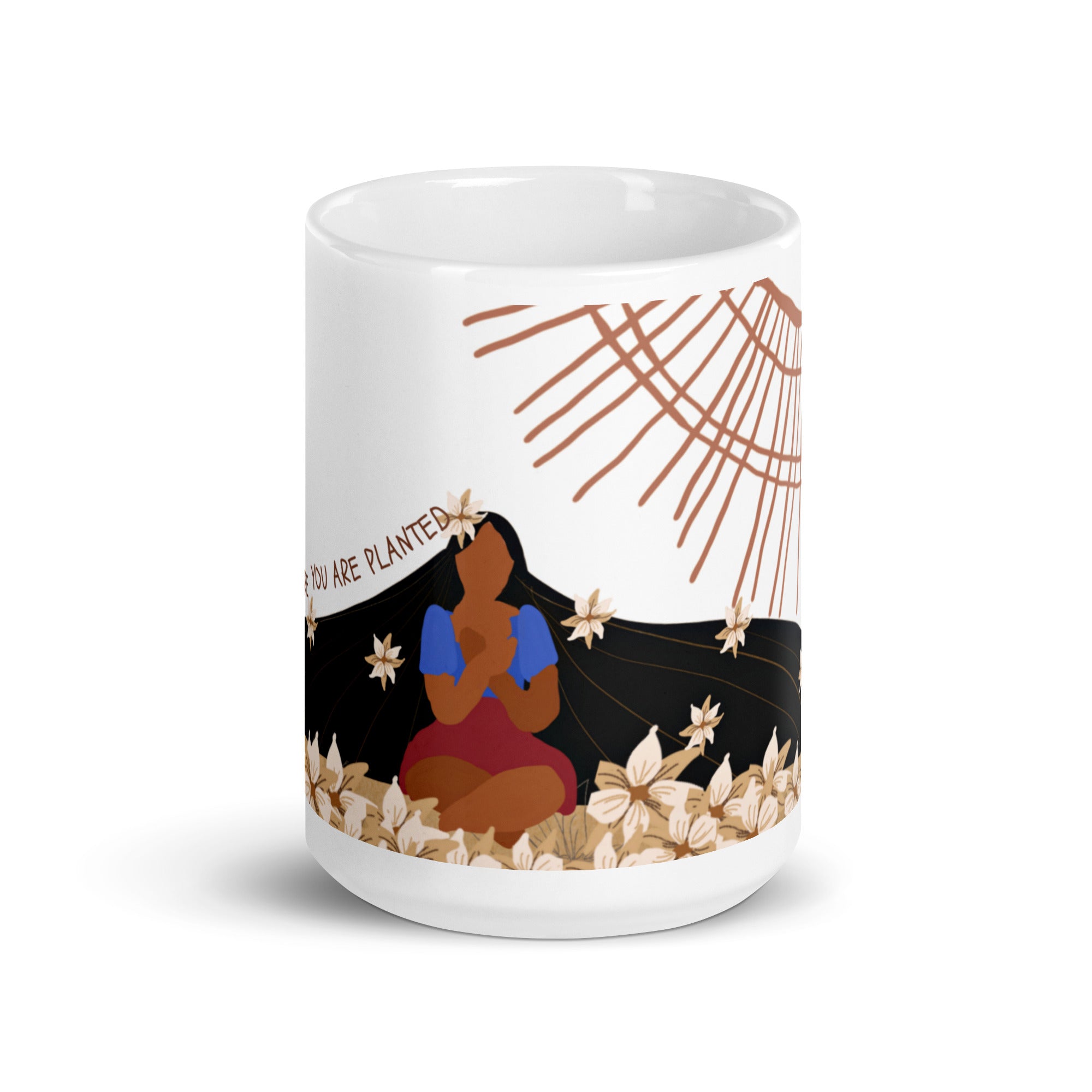 Bloom where you're planted coffee mug